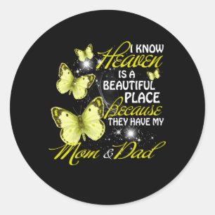 Sticker Rond Je Sais Que Le Ciel Est Un Beau Endroit Où Ils Ont