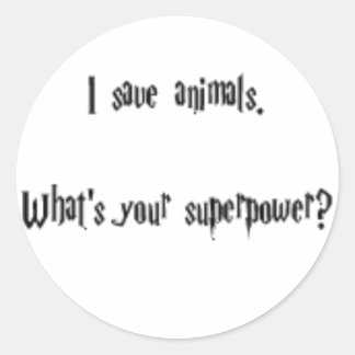 Sticker Rond Je sauvegarde les animaux