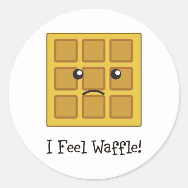 Sticker Rond Je sens Waffle ! (Devant)
