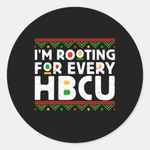 Sticker Rond Je soutiens chaque Hbcu historique noir Colleg
