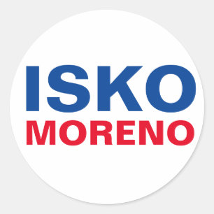 Sticker Rond Je soutiens votre ISKO Moreno PERSONNALISABLE