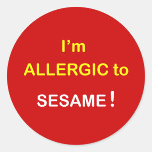 Sticker Rond Je suis Allergic - SESAME.