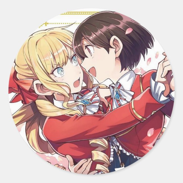 Sticker Rond Je suis amoureux de la Villainess | WataOshi (Devant)