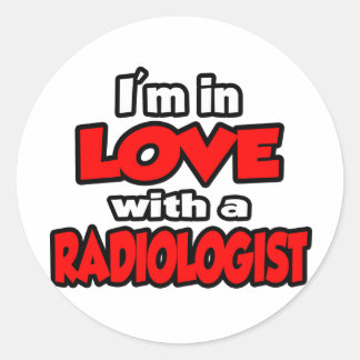 Sticker Rond Je suis amoureux d'un radiologue