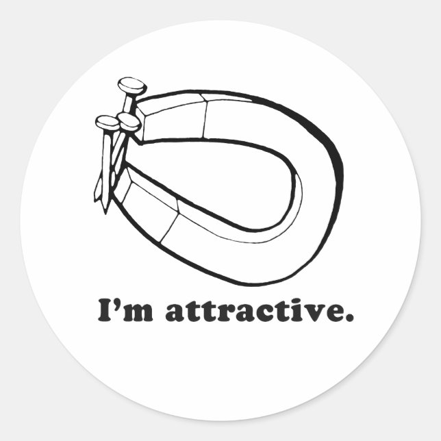 STICKER ROND JE SUIS ATTRAYANT (Devant)