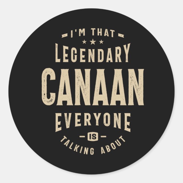 Sticker Rond Je suis ce Canadien légendaire (Devant)