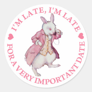 STICKER ROND JE SUIS EN RETARD, JE SUIS EN RETARD POUR UNE DATE
