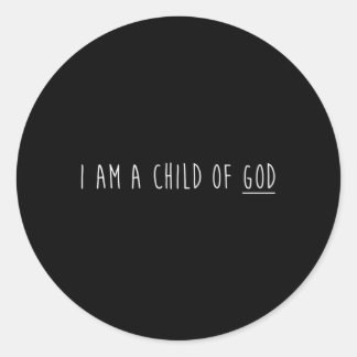 Sticker Rond Je Suis Enfant De Dieu