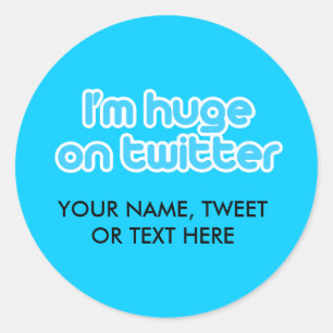 Sticker Rond Je suis énorme sur Twitter
