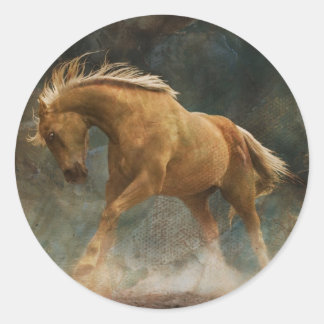 Sticker Rond Je suis Golden