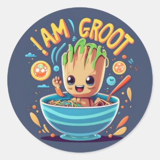 Sticker Rond Je suis Groot
