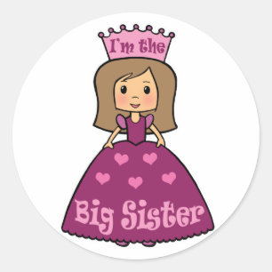 Sticker Rond Je suis la grande soeur