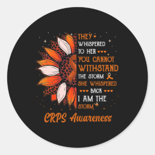 Sticker Rond Je suis la tempête CRPS Mois de sensibilisation Gu