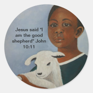 Sticker Rond Je suis l'autocollant Good Shepherd