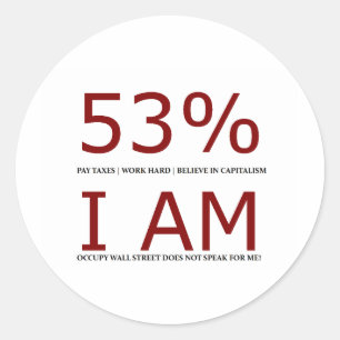 Sticker Rond Je suis le 53%