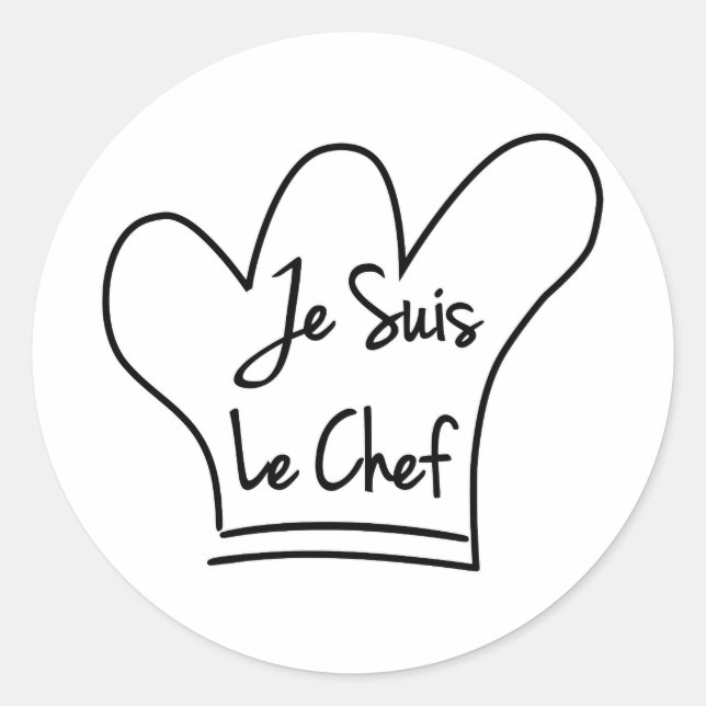 Sticker Rond Je Suis Le Chef (Devant)