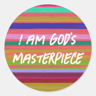 Sticker Rond Je suis le chef-d’oeuvre Ephésiens Citation