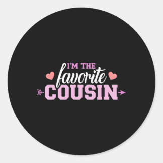 Sticker Rond Je Suis Le Cousin Préféré