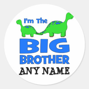 Sticker Rond Je suis le frère ! Conception faite sur commande