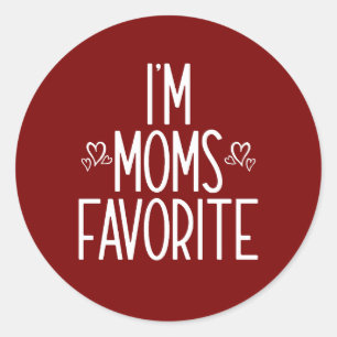Sticker Rond Je suis le préféré de maman