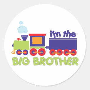 Sticker Rond Je suis le T-shirt Big Brother Train