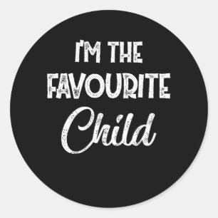 Sticker Rond Je suis L'Enfant Préféré Comme Amusant Frère Sarca