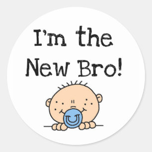 Sticker Rond Je suis les nouveaux tee-shirts et cadeaux Bro
