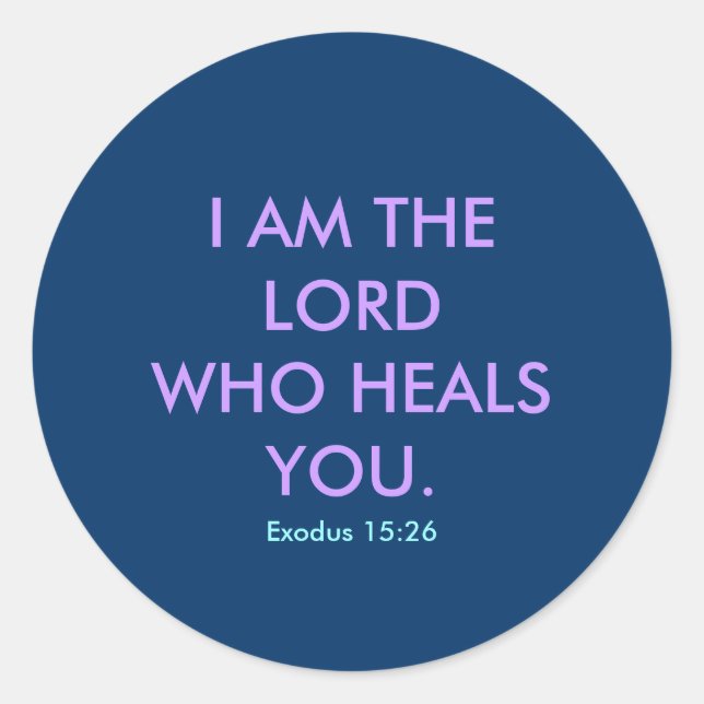 STICKER ROND JE SUIS L'ÉTERNEL - 1118 (Devant)