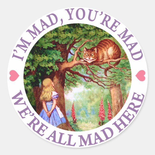 Sticker Rond "Je suis Mad, vous êtes Mad, nous sommes tous Mad  (Devant)