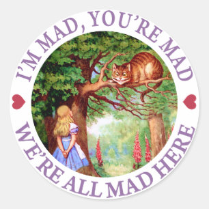 Sticker Rond Je suis Mad, vous êtes Mad, nous sommes tous Mad i
