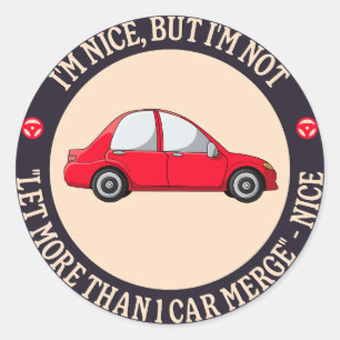 Sticker Rond Je suis Nice, mais je ne suis pas "Plus qu'une fus