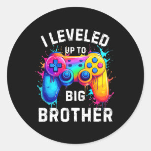 Sticker Rond Je suis passé au grand frère drôle Splash Art de j