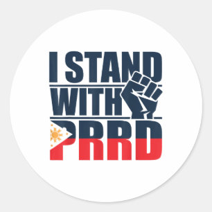 Sticker Rond Je Suis Pour Duterte Vintage Libre Duterte