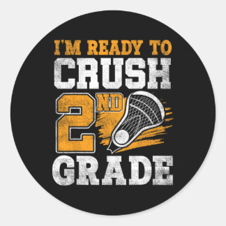 Sticker Rond Je suis prêt à écraser les enfants de crosse de 2e
