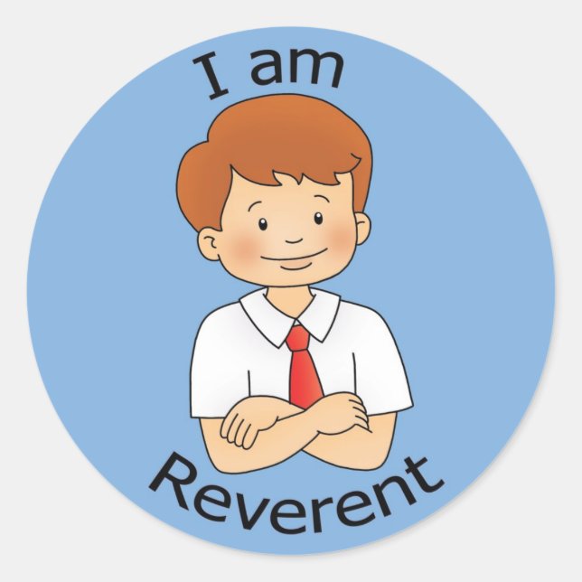 Sticker Rond Je suis révérencieux (Devant)