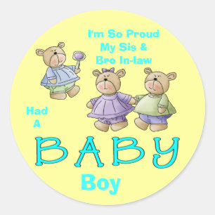 Sticker Rond Je suis si fier - Baby Boy