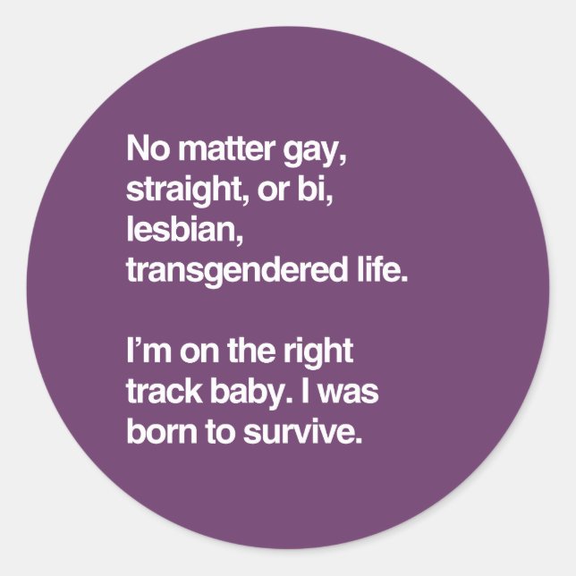 Sticker Rond Je suis sur la bonne voie bébé (Devant)