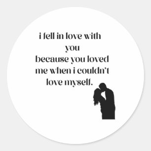 Sticker Rond je suis tombé amoureux de toi...