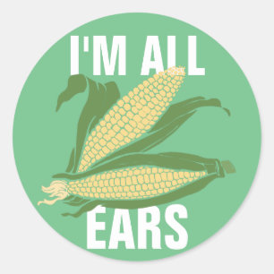 Sticker Rond Je suis toutes les oreilles