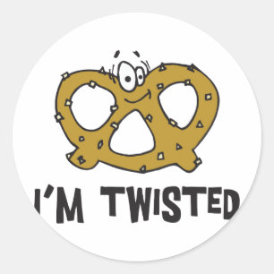 Sticker Rond Je suis Twisted Pretzel