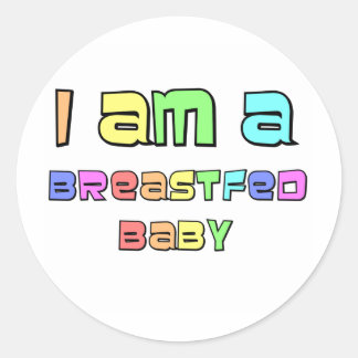 Sticker Rond Je Suis Un Bébé Au Sein Du Sein