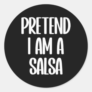 Sticker Rond Je suis un costume d'Halloween de Salsa