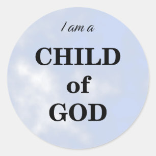 Sticker Rond Je suis un enfant de Dieu