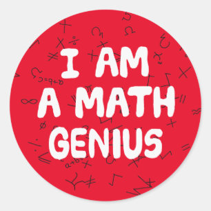 Sticker Rond Je suis un étudiant en physique mathématique génie