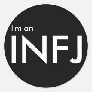 Sticker Rond Je suis un INFJ - Type de personnalité