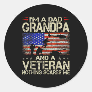 Sticker Rond Je Suis Un Papa Grand-Père Et Une Fête des pères A