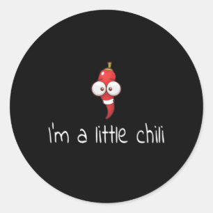Sticker Rond Je Suis Un Petit Chili Chilli Pepper Chilly