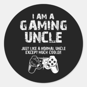 Sticker Rond Je Suis Un Uncle De Jeu Drôle Joueur Vidéo Mignonn