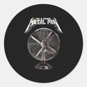 Sticker Rond Je suis un Ventilateur Métal - Ventilateur Pedesta