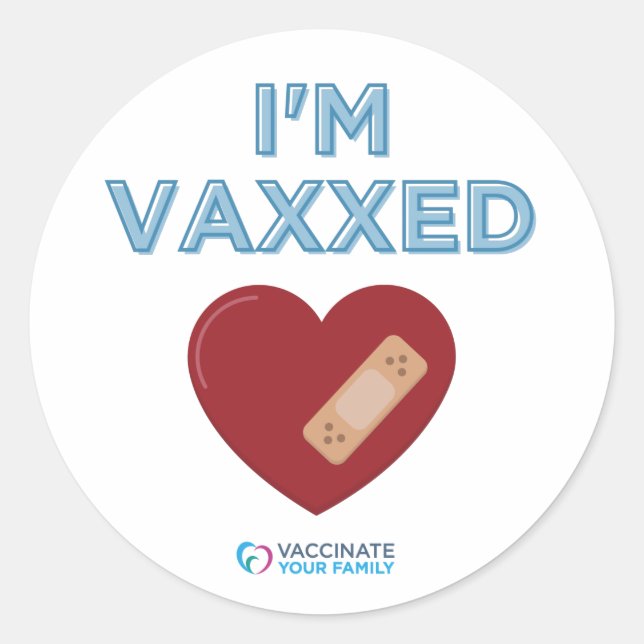 Sticker Rond Je suis Vaxxed (Devant)